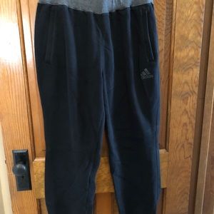 Adidas fleece joggers.